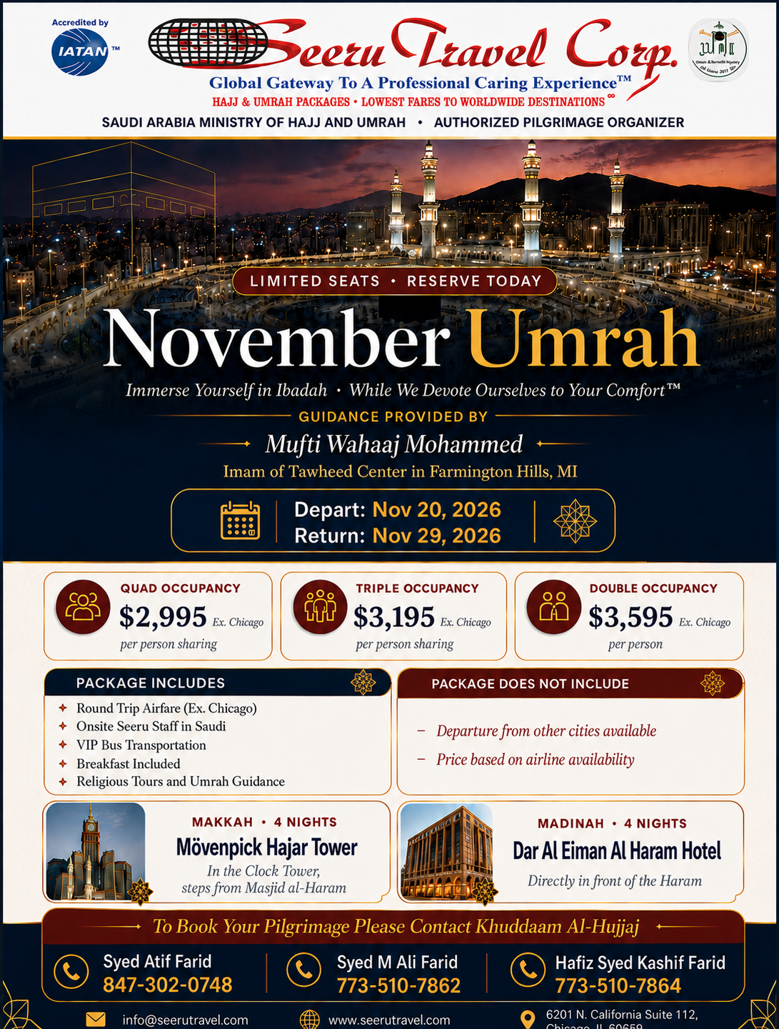 November Umrah Group promotional flyer